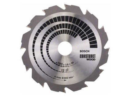 Bosch Pílový kotúč Construct Wood 190 x 30 x 2,6mm Z12 | ajtech.sk