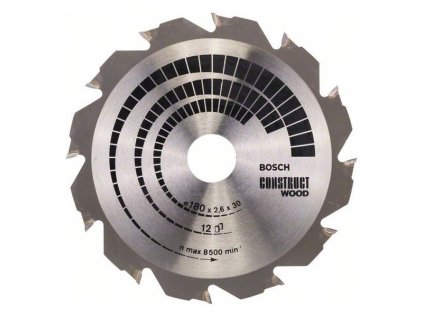 Bosch Pílový kotúč Construct Wood 180 x 30/20 x 2,6mm Z12 | ajtech.sk