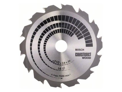 Bosch Pílový kotúč Construct Wood 210 x 30 x 2,8mm Z14 | ajtech.sk