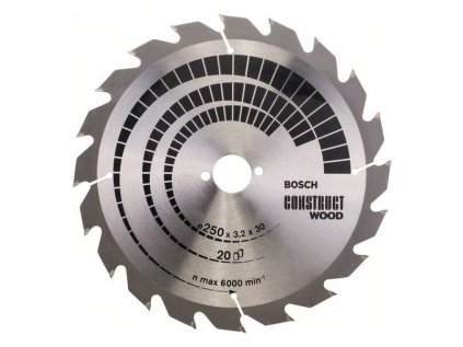 Bosch Pílový kotúč Construct Wood 250 x 30 x 3,2mm Z20 | ajtech.sk