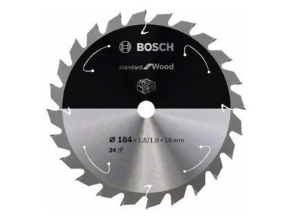 Bosch Pílový kotúč pre aku píly Standard for Wood 184 x 16 x 1,6/1,0mm Z24 | ajtech.sk