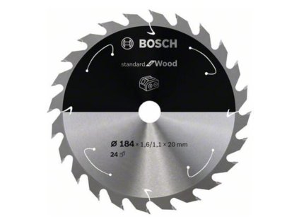 Bosch Pílový kotúč pre aku píly Standard for Wood 184 x 20 x 1,6/1,1mm Z24 | ajtech.sk