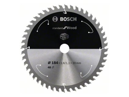 Bosch Pílový kotúč pre aku píly Standard for Wood 184 x 20 x 1,6/1,1mm Z48 | ajtech.sk
