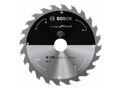 Bosch Pílový kotúč pre aku píly Standard for Wood 190 x 30 x 1,6/1,1mm Z24 | ajtech.sk