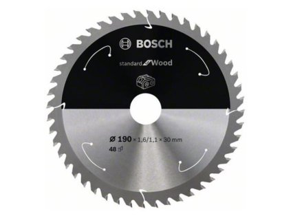 Bosch Pílový kotúč pre aku píly Standard for Wood 190 x 30/20 x 1,6/1,1mm Z48 | ajtech.sk