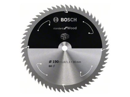 Bosch Pílový kotúč pre aku píly Standard for Wood 190 x 30/20 x 1,6/1,1mm Z60 | ajtech.sk