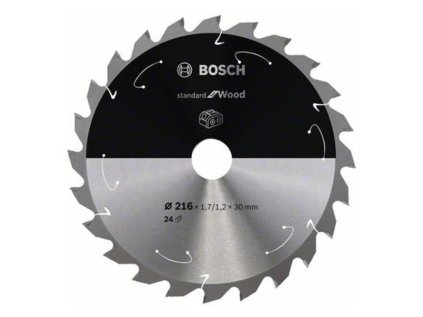 Bosch Pílový kotúč pre aku píly Standard for Wood 216 x 30 x 1,7/1,2mm Z24 | ajtech.sk
