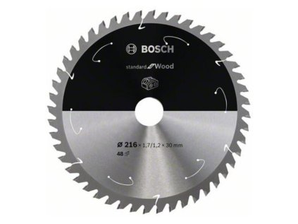 Bosch Pílový kotúč pre aku píly Standard for Wood 216 x 30 x 1,7/1,2mm Z48 | ajtech.sk
