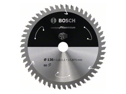 Bosch Pílový kotúč pre aku píly Standard for Aluminium 136 x 15,875 x 1,6/1,1mm Z50 | ajtech.sk