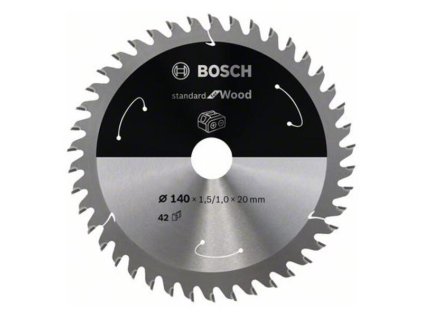 Bosch Pílový kotúč pre aku píly Standard for Wood 140 x 20 x 1,5/1,0mm Z42 | ajtech.sk