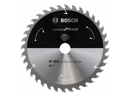 Bosch Pílový kotúč pre aku píly Standard for Wood 165 x 20/16 x 1,5/1,0mm Z36 | ajtech.sk
