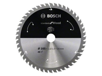 Bosch Pílový kotúč pre aku píly Standard for Wood 165 x 20 x 1,5/1,0mm Z48 | ajtech.sk