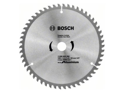 Bosch Pílový kotúč Eco for Aluminium 190 x 2.2/1.6 x 20 mm Z54 | ajtech.sk