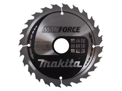 Makita Pílový kotúč na drevo MAKForce 170 mm / 30 mm / 24z, B-08311 MA | ajtech.sk