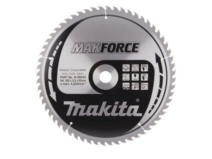 Makita Pílový kotúč na drevo MAKForce 355 mm / 30 mm / 60z, B-08545 MA | ajtech.sk