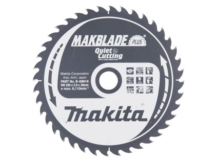Makita Pílový kotúč na drevo MAKBlade na drevo 250 mm / 30 mm / 40z, B-09818 MA | ajtech.sk