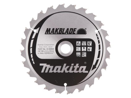 Makita Pílový kotúč na drevo MAKBlade na drevo 190 mm / 30 mm / 24z, B-08894 MA | ajtech.sk