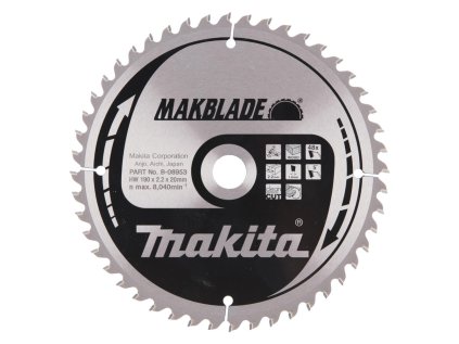 Makita Pílový kotúč na drevo 190 mm / 20 mm / 48z, B-08953 MA | ajtech.sk