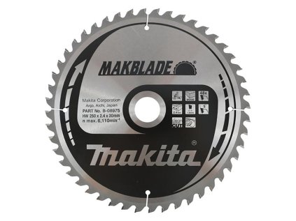 Makita Pílový kotúč na drevo MAKBlade na drevo 250 mm / 30 mm / 48z, B-08975 MA | ajtech.sk