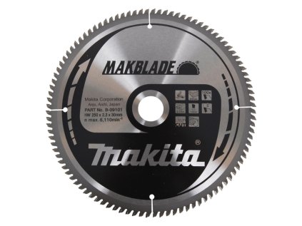 Makita Pílový kotúč na drevo MAKBlade na drevo 250 mm / 30 mm / 100z, B-09101 MA | ajtech.sk