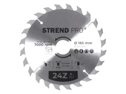 STREND PRO TCT 24Z Kotúč na drevo pílový 185x2.2x30/20 mm | ajtech.sk