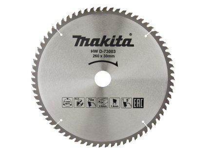 Makita Pílový kotúč na hliník 260 mm / 30 mm / 70z, D-73003 MA | ajtech.sk