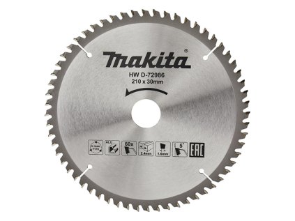 Makita Pílový kotúč na hliník 210 mm / 30 mm / 60z, D-72986 MA | ajtech.sk
