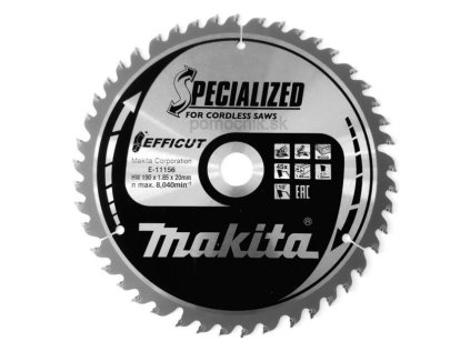 Makita Pílový kotúč EFFICUT na drevo 190 mm / 20 mm / 45z, E-11156 MA | ajtech.sk