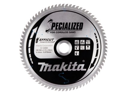 Makita Pílový kotúč EFFICUT na drevo 260 mm / 30 mm / 75z, E-12201 MA | ajtech.sk
