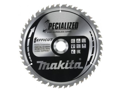 Makita Pílový kotúč EFFICUT na drevo 260 mm / 30 mm / 45z, B-64624 MA | ajtech.sk