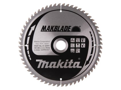 Makita Pílový kotúč na drevo MAKBlade na drevo 260 mm / 30 mm / 60z, B-32801 MA | ajtech.sk