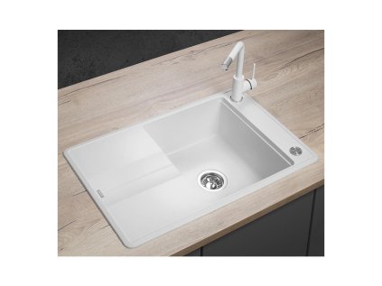 Concept DG10N50wh Drez granitový s odkvapom Nobles BIELY | ajtech.sk