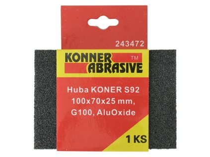 Hubka na ručné brúsenie KONNER S92 100x70x25 mm, G120, AluOxide | ajtech.sk