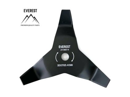 Rezný kotúč na krovinorezy mulčovací 3 zuby , otvor: 25,4 mm, záber: 305 mm | ajtech.sk