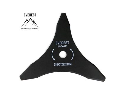 Rezný kotúč na krovinorezy 3 zuby , otvor: 20 mm, záber: 255 mm | ajtech.sk