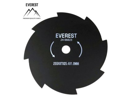 Rezný kotúč na krovinorezy 8 zuby , otvor: 25,4mm, záber: 255 mm | ajtech.sk