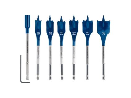 Bosch 7-dielna sada plochých frézovacích vrtákov EXPERT Self Cut Speed, 16/18/20/22/25/32 mm 2608900334 | ajtech.sk