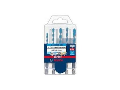 Bosch 5-dielna súprava vrtákov EXPERT HEX-9 MultiConstruction, 4/5/6/6/8 mm | ajtech.sk