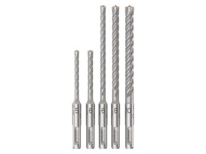 Bosch 5-dielna súprava vrtákov do kladív SDS plus- x D5/6/6/8/10mm | ajtech.sk