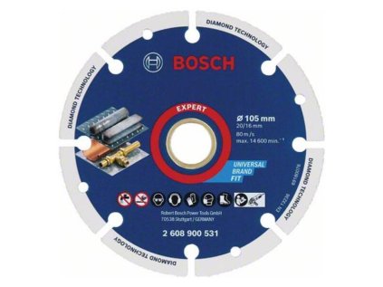 Bosch Diamantový rezací kotúč EXPERT Metal Wheel 105 x 20/16 mm | ajtech.sk