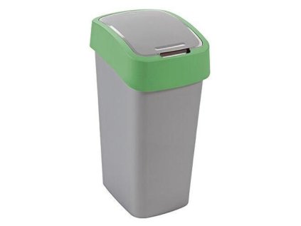 Kôš Curver FLIP BIN 10L, šedostříbrná/zelená, n | ajtech.sk
