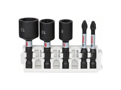 Bosch 5-dielna sada skrutkovacích bitov a maticových nadstavcov Impact Control, PH2, PZ2 | ajtech.sk