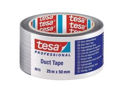 Páska tesa BASIC Duct Tape, strieborná, textilná, 50 mm, L-25 m | ajtech.sk
