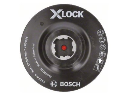 Bosch Oporný tanier pre uhlové brúsky X-LOCK 115 mm so suchým zipsom 13 300 ot/min | ajtech.sk