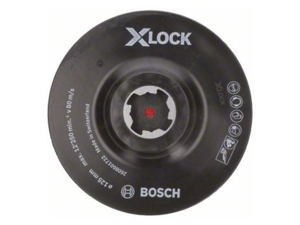 Bosch Oporný tanier pre uhlové brúsky X-LOCK 125 mm so suchým zipsom 12 250 ot/min | ajtech.sk