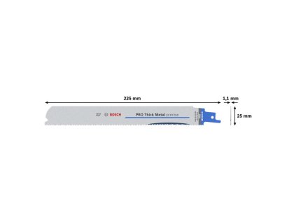 Bosch S 1137HBF Pílový list pre chvostové píly do kovu 225 mm, 5 ks 2608658998 | ajtech.sk