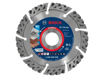 Bosch Diamantový rezací kotúč EXPERT MultiMaterial 115 x 22,23 x 2,2 x 12 mm | ajtech.sk