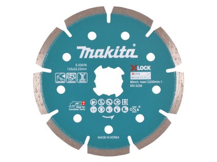 Makita X-LOCK Diamantový kotúč 125 x 22,23 x 2,2 mm, E-02076 | ajtech.sk