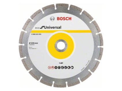 Bosch Diamantový rezací kotúč ECO for Universal Segmented 230 x 22,23 x 2,6 x 7 mm (10ks) | ajtech.sk