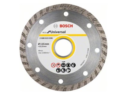Bosch Diamantový rezací kotúč ECO for Universal Turbo 125 x 22,23 x 2,4 x 7 mm (10ks) | ajtech.sk